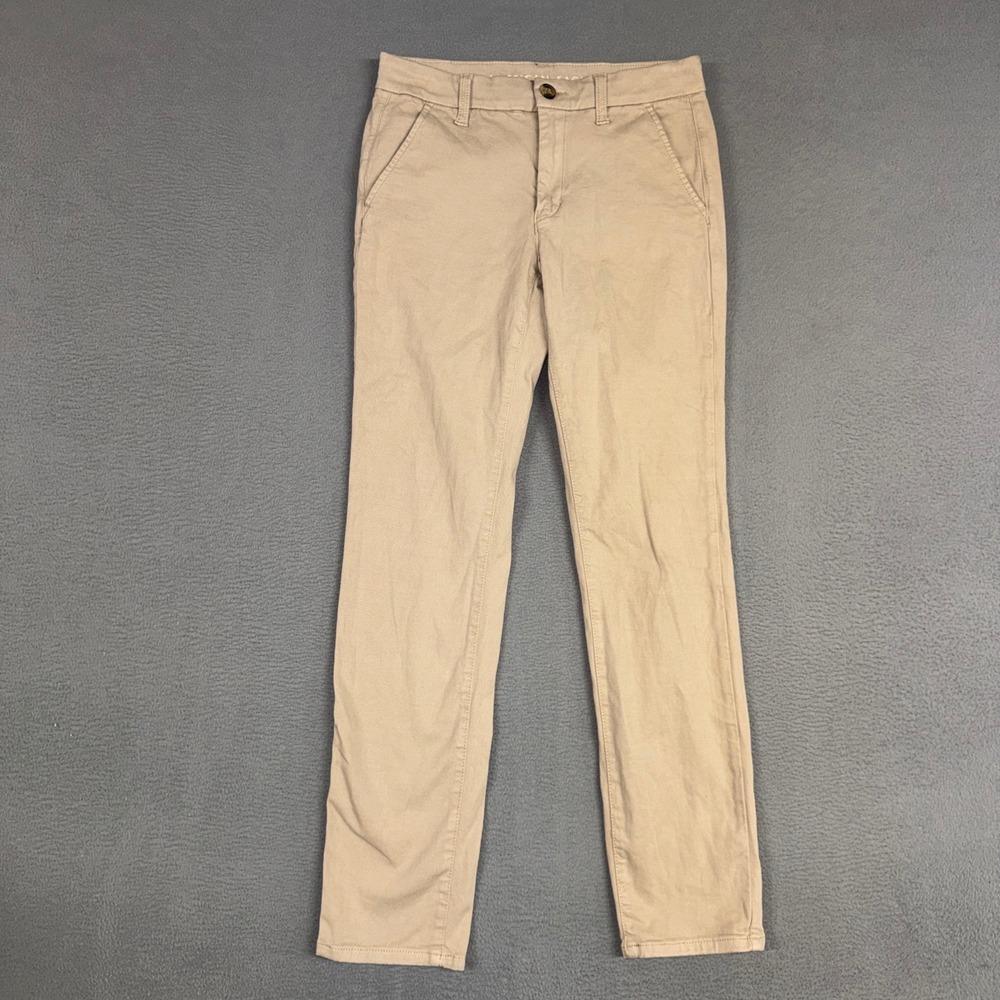 American Eagle Pants Womens 6 Brown Skinny Super Stretch Cotton Blend Twill